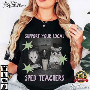 Raccoon Possum Special Education SPED Teacher T-Shirt Raccoon Possum Special Education SPED Teacher T Shirt (1)