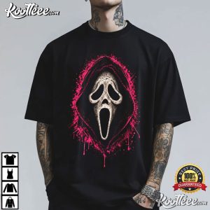 Ghostface Halloween Horror Gothic Pink Skull Graphic T-Shirt Ghostface Halloween Horror Gothic Pink Skull Graphic T Shirt (1)