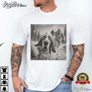 Basset Hound Bigfoot Yeti Snow Basset Meme T Shirt (1)