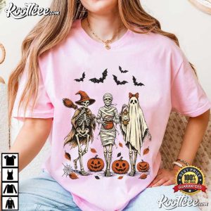 Halloween Skeleton Pumpkin Ghost Spooky Fall T-Shirt Halloween Skeleton Pumpkin Ghost Spooky Fall T Shirt (4)