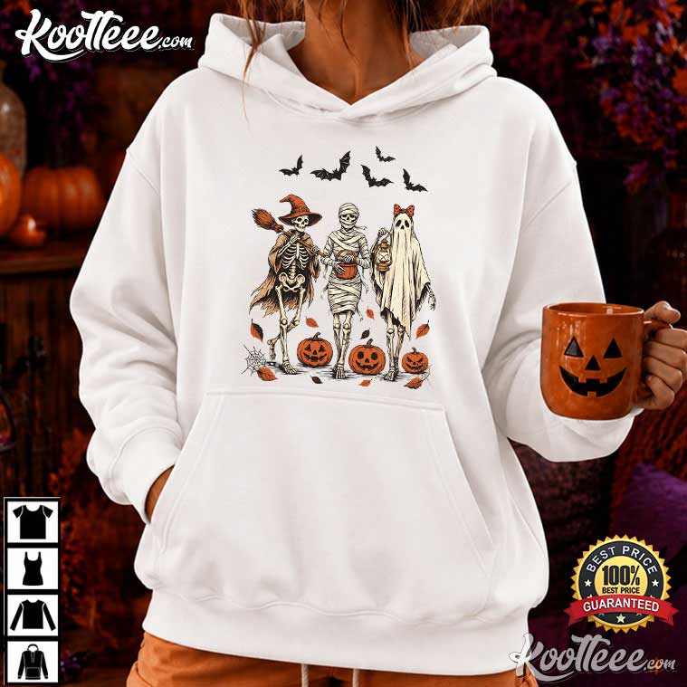 Halloween Skeleton Pumpkin Ghost Spooky Fall T-Shirt Halloween Skeleton Pumpkin Ghost Spooky Fall T-Shirt