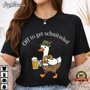 Off To Get Schnitzeled Funny Oktoberfest Goose Beer T Shirt (4)