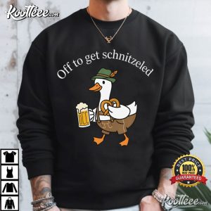 Off To Get Schnitzeled Funny Oktoberfest Goose Beer T Shirt (2)