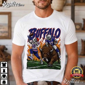 Buffalo Football Skull Vintage Game Day Fan T Shirt (1)