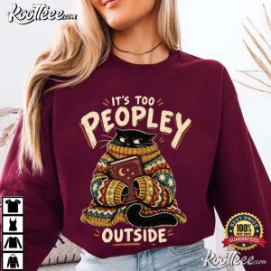 Indoor Cat Introvert Funny Cat Lover Cosy Autumn Kitten T Shirt (1)