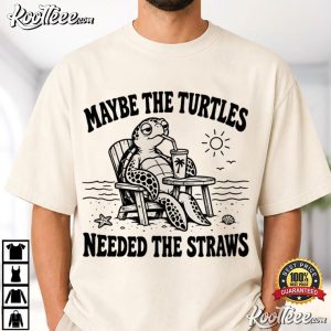 Sea Turtle Maybe The Turtles Needed The Straws Funny T Shirt (1)