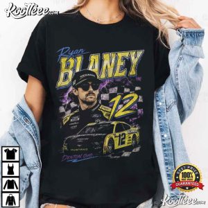 Ryan Blaney Racecar No 12 Vintage NASCAR T Shirt (4)