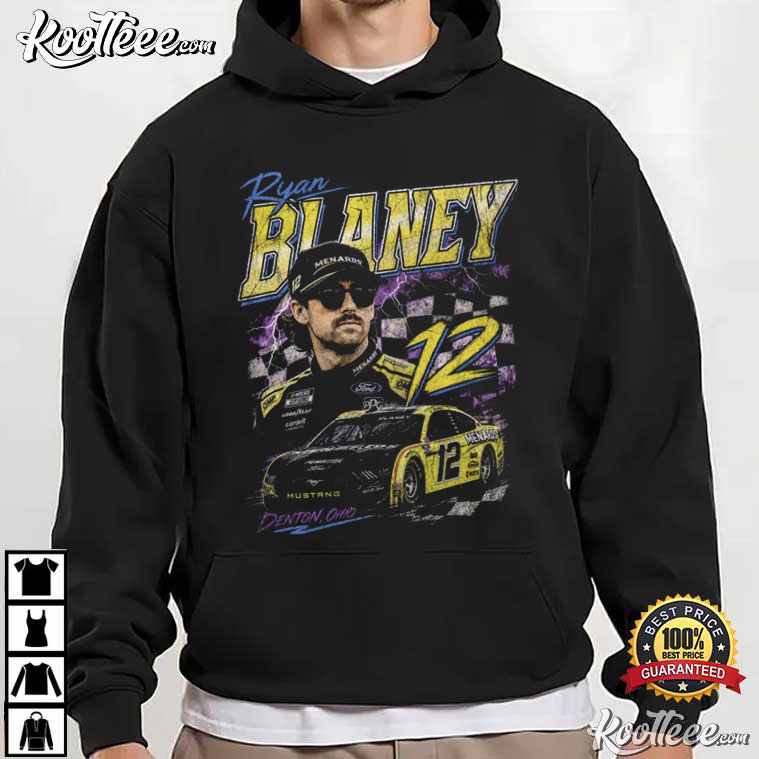 Ryan Blaney Racecar No 12 Vintage NASCAR T-Shirt Ryan Blaney Racecar No 12 Vintage NASCAR T-Shirt