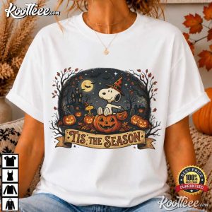 Tis The Season Snoopy Halloween Pumpkin Patch T Shirt (1)