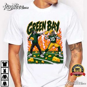 Green Bay Football Skull Vintage Jordan Love Game Day T Shirt (1)