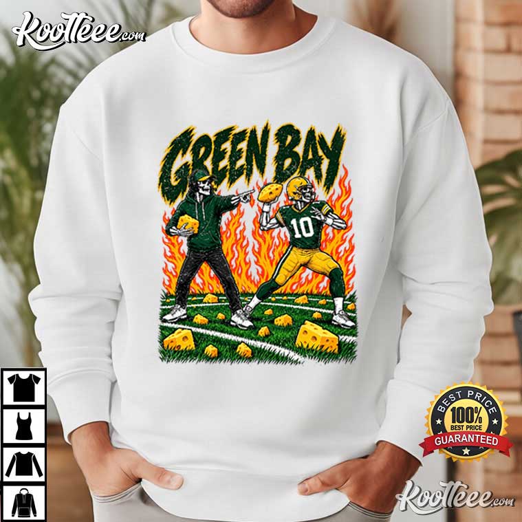 Green Bay Football Skull Vintage Jordan Love Game Day T-Shirt Green Bay Football Skull Vintage Jordan Love Game Day T-Shirt