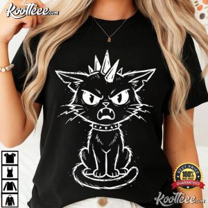 Cat Lover Grumpy Punk Cat Kitten Mohawk T Shirt (1)
