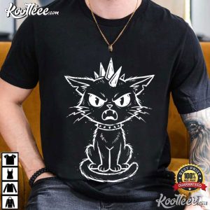 Cat Lover Grumpy Punk Cat Kitten Mohawk T-Shirt Cat Lover Grumpy Punk Cat Kitten Mohawk T Shirt (2)