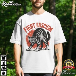 Fight Fascism Retro Protest Cat Vintage Activist T-Shirt Fight Fascism Retro Protest Cat Vintage Activist T Shirt (2)