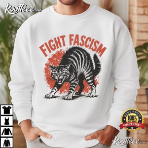 Fight Fascism Retro Protest Cat Vintage Activist T-Shirt Fight Fascism Retro Protest Cat Vintage Activist T Shirt (3)