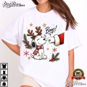 Snoopy Dog Santa Christmas Boop Holiday Festive T Shirt (1)
