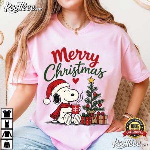 Merry Christmas Snoopy Peanuts Holiday Cute Winter T Shirt (4)