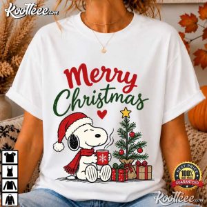 Merry Christmas Snoopy Peanuts Holiday Cute Winter T Shirt (1)