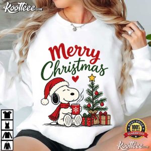 Merry Christmas Snoopy Peanuts Holiday Cute Winter T Shirt (2)