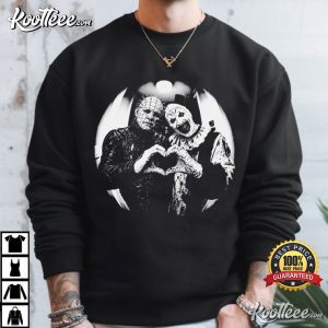 Pinhead And Art The Clown Heart Terrifier Vintage Horror Movie T Shirt (1 (4)