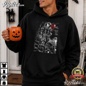 Sinister Red Balloon Clown Creepy Halloween T Shirt (3)