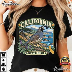 California Quail State Bird Vintage Art Souvenir T-Shirt California Quail State Bird Vintage Art Souvenir T Shirt (2)