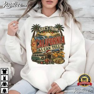 She's From California Christmas Coastal Holiday Surf T-Shirt She's From California Christmas Coastal Holiday Surf T Shirt (4)