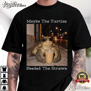 Turtle Maybe The Turtles Needed The Straws Funny Sarcastic Marine Life T Shirt (1)