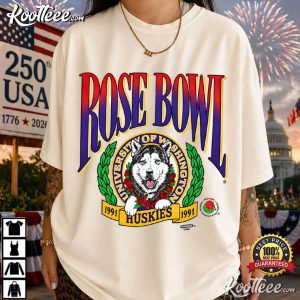 Rose Bowl 1991 Huskies Vintage University Of Washington Football T-Shirt Rose Bowl 1991 Huskies Vintage University Of Washington Football T Shirt (2)