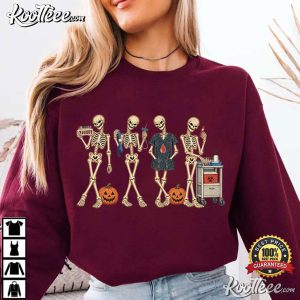 Medical Laboratory Science Halloween Vintage Skeleton T-Shirt Medical Laboratory Science Halloween Vintage Skeleton T Shirt (2)