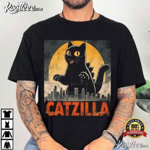 Catzilla Giant Cat Kaiju Funny Retro Monster T-Shirt Catzilla Giant Cat Kaiju Funny Retro Monster T Shirt (2)