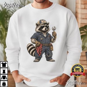 Mechanic Raccoon Funny Auto Repair Garage Worker T Shirt (4)