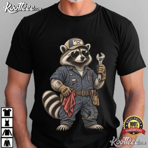Mechanic Raccoon Funny Auto Repair Garage Worker T Shirt (3)
