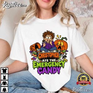 Emergency Candy Halloween Candy Custom Name Spooky Treat Top T-Shirt
