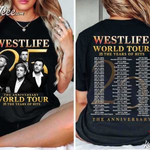 Westlife 25th Anniversary Tour 2026 Concert Boyband T-Shirt Westlife 25th Anniversary Tour 2026 Concert Boyband T Shirt (1)