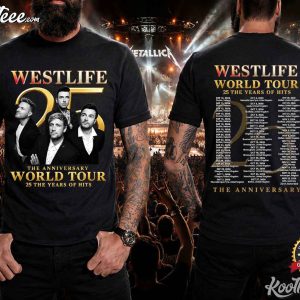 Westlife 25th Anniversary Tour 2026 Concert Boyband T-Shirt