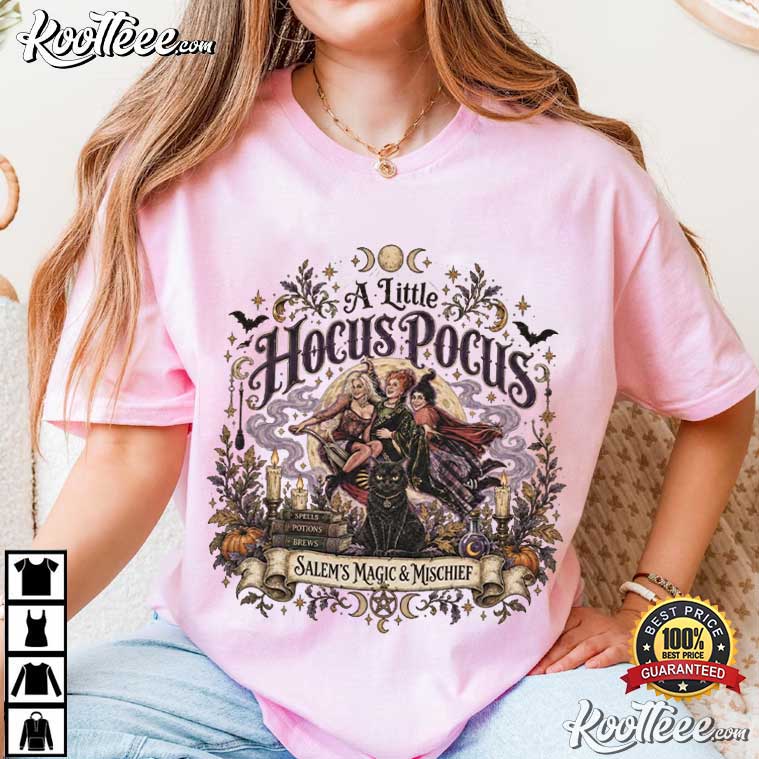 Hocus Pocus Sanderson Sisters Cute Salem Magic Witch Top Halloween T-Shirt Hocus Pocus Sanderson Sisters Cute Salem Magic Witch Top Halloween T-Shirt