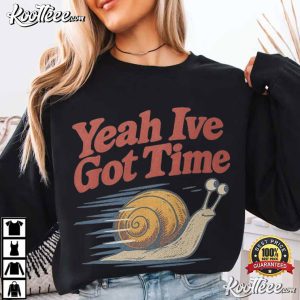 Snail Graphic Slow Living Humor Vintage T Shirt (4)