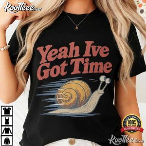 Snail Graphic Slow Living Humor Vintage T Shirt (2)