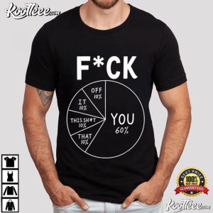 You 60 Percent Funny Pie Chart Blunt Percentage Humor T Shirt (1)