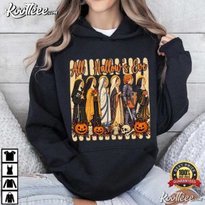 All Hallows Eve Catholic Saints Halloween Christian Fall T Shirt (1)