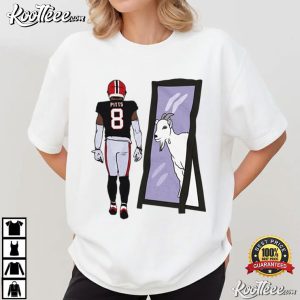 Goat In Mirror GOAT Parody Funny Football Player T-Shirt Goat In Mirror GOAT Parody Funny Football Player T Shirt (1)