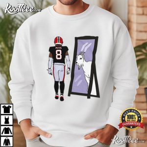 Goat In Mirror GOAT Parody Funny Football Player T-Shirt Goat In Mirror GOAT Parody Funny Football Player T Shirt (2)