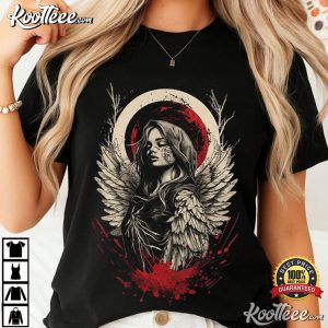 Gothic Angel Vintage Dark Aesthetic Graphic T Shirt (1)