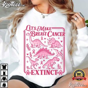 Breast Cancer Awareness Dinosaur Pink Dino Survivor Support T Shirt (2)
