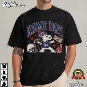 Buffalo Beagle Football Vintage Game Day Cartoon T Shirt (4)