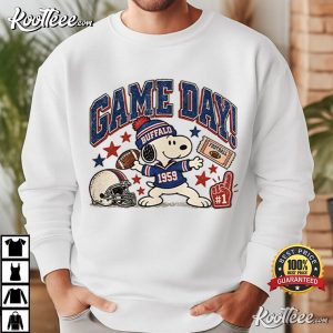 Buffalo Beagle Football Vintage Game Day Cartoon T Shirt (2)
