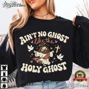 Ghost With Bible Spooky Season Funny Church Christian T Shirt (3)