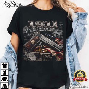 American Flag 1911 The Gun That Won Two World Wars T Shirt (1)