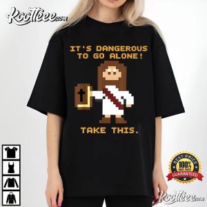 It's Dangerous To Go Alone Take This Bible Christian Gamer T Shirt (2)